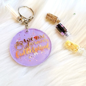 We are Forever Bulletproof - BTS Mikrokosmos Key Chain | Personalized Phrase, Name tags Round Acrylic Keychain with Tassel
