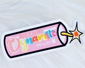 BTS Dynamite - Light it up like Dynamite Sticker Decal - Planner Decoration - Laptop - Tumbler Vinyl Decal - Kpop Sticker Doodle