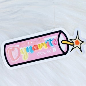 BTS Dynamite - Allumez-le comme dynamite Sticker Decal - Planner Decoration - Ordinateur portable - Tumbler Vinyl Decal - Kpop Sticker Doodle