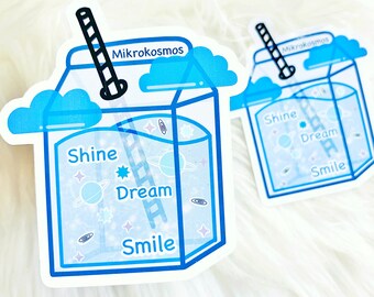 BTS Mikrokosmos Juice Box Decal | BTS Die Cut Galaxy Sticker | Tumbler | Hydroflask | Korean Kawaii Kpop Sticker Doodle | Glossy and Matte