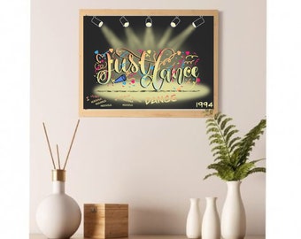 J-Hope Just Dance Calligraphy Art Print Postcard | Kpop Fan Art | 방탄소년단 | Desk Deco | Wall Art Print | Fan Art Painting | Hobi | Solo Song