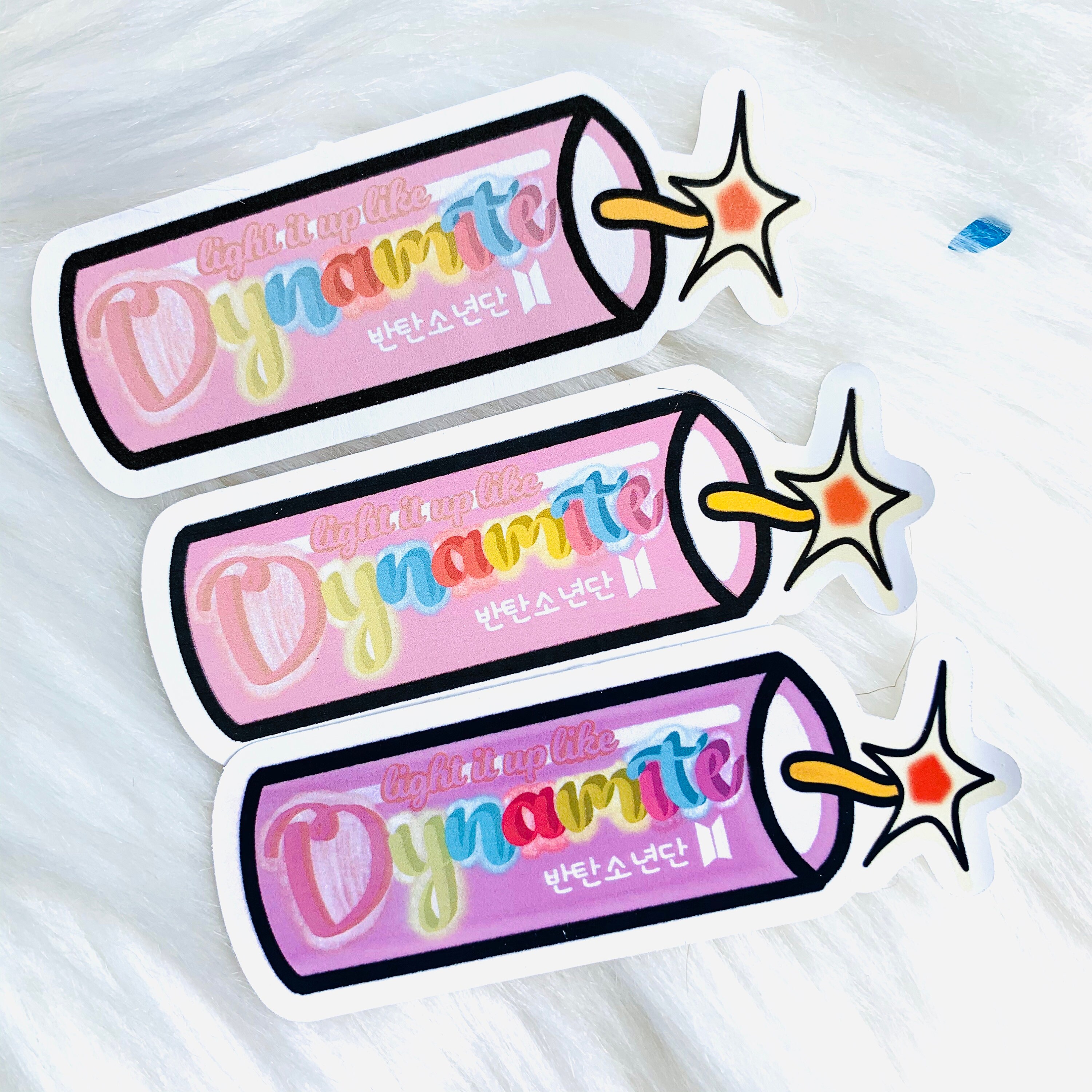 BTS Dynamite Light It up Like Dynamite Sticker Decal Etsy