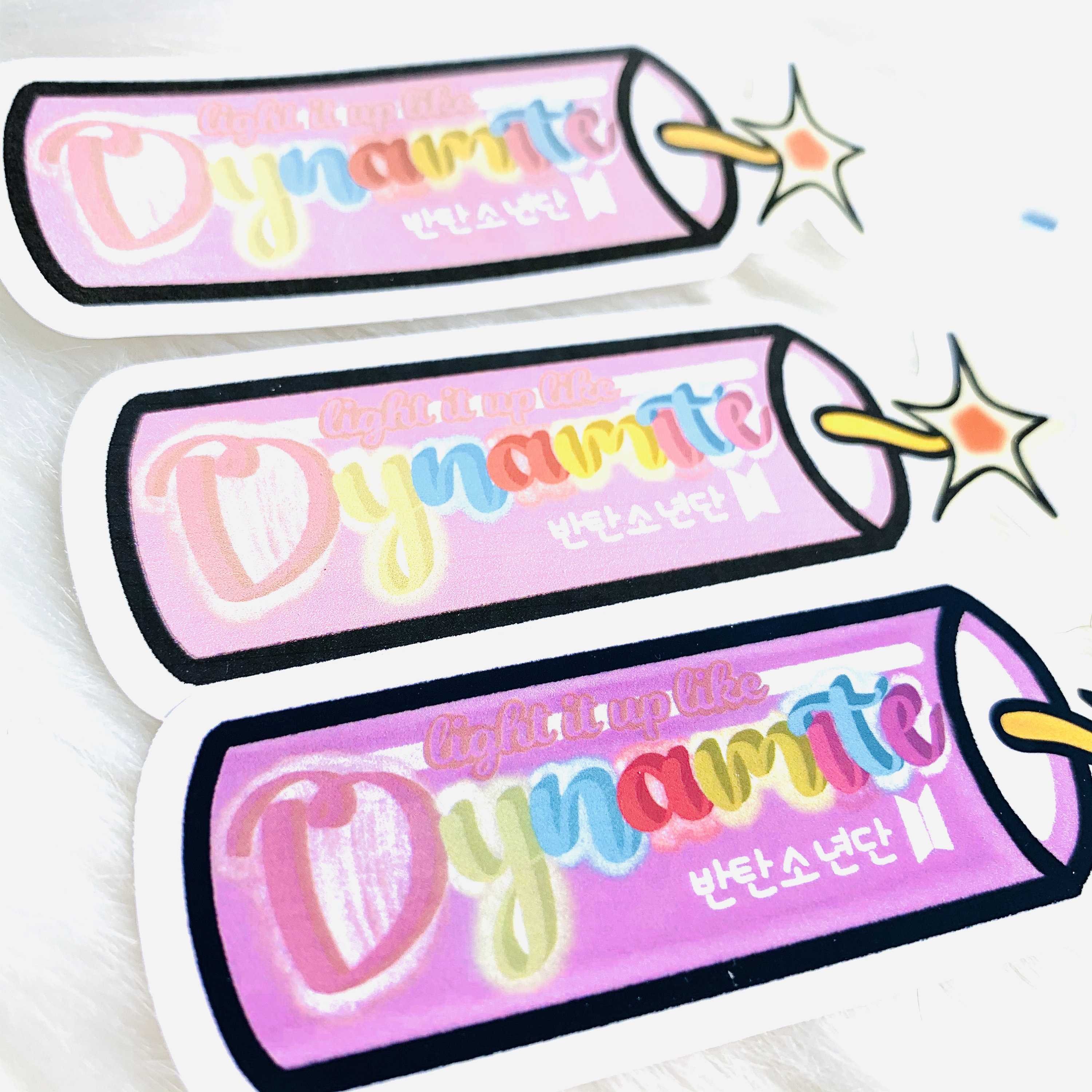 BTS Dynamite Light It up Like Dynamite Sticker Decal Etsy