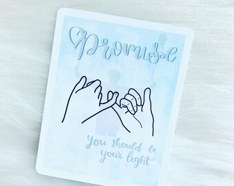 Small Art Print Sticker | Promise Jimin BTS Sticker | BTS Mini Poster Sticker Version | Kpop Calligraphy Mini Postcard |  BTS Print Art