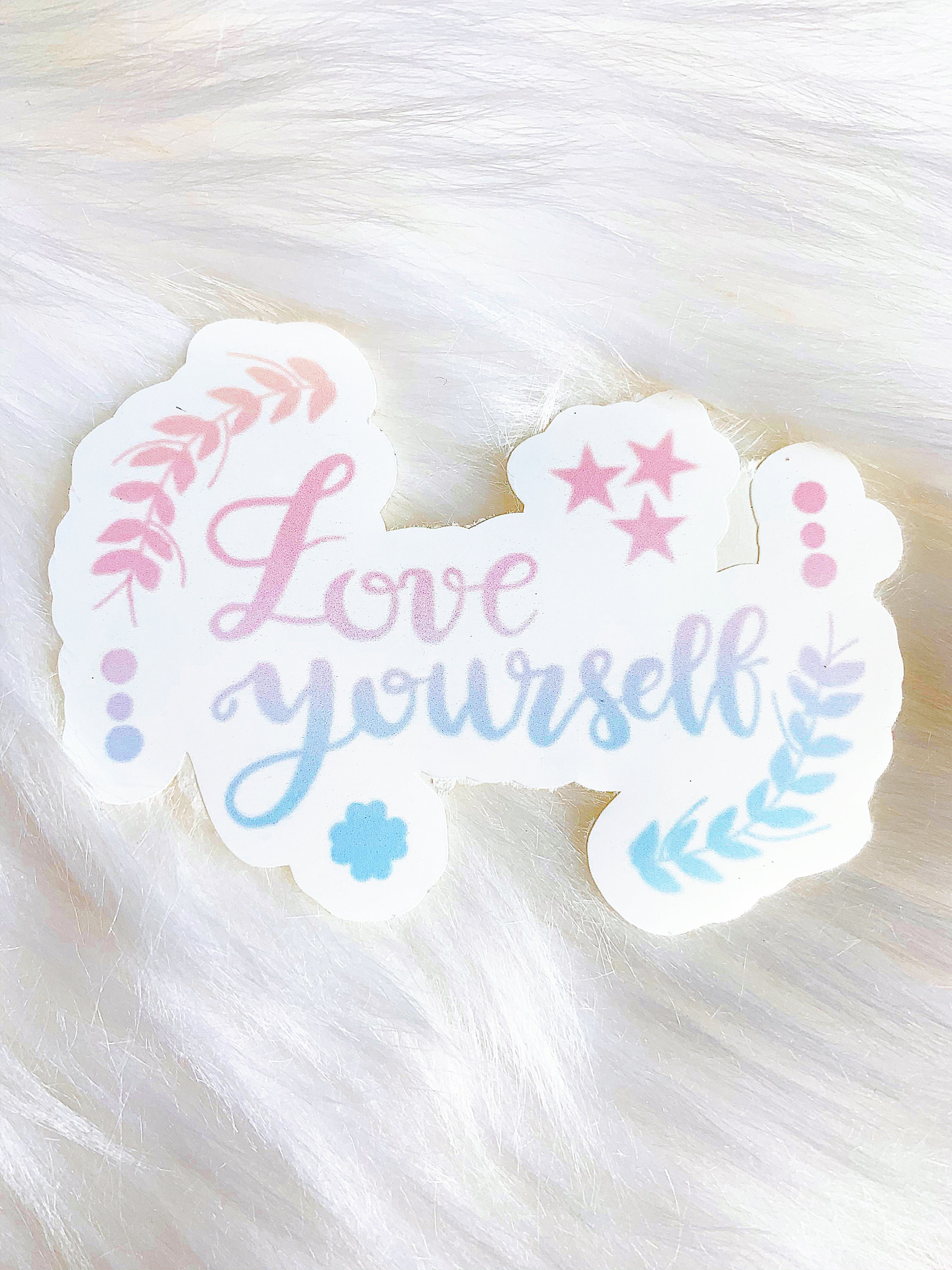Love Yourself White Vinyl Stickers- Decals - Kpop Calligraphy Names ...