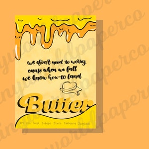 Butter BTS Digital Art Print Postkarte | Kpop Digitales Poster | Kpop Downloadable Kunstdruck |