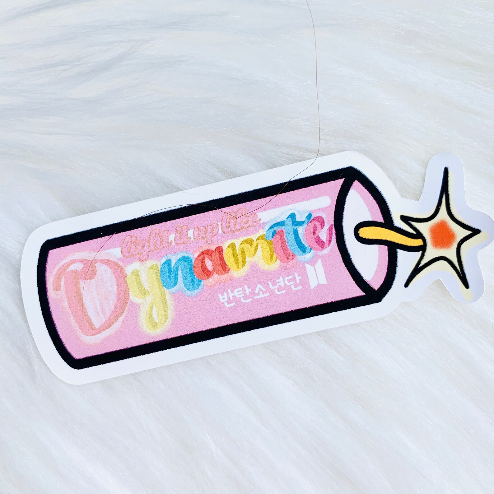 BTS Dynamite Light It up Like Dynamite Sticker Decal Etsy