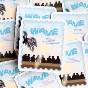 ATEEZ Wave Kpop Stamp Sticker - Little Mini Fanart Album Cover - Kpop Mini Painting Sticker