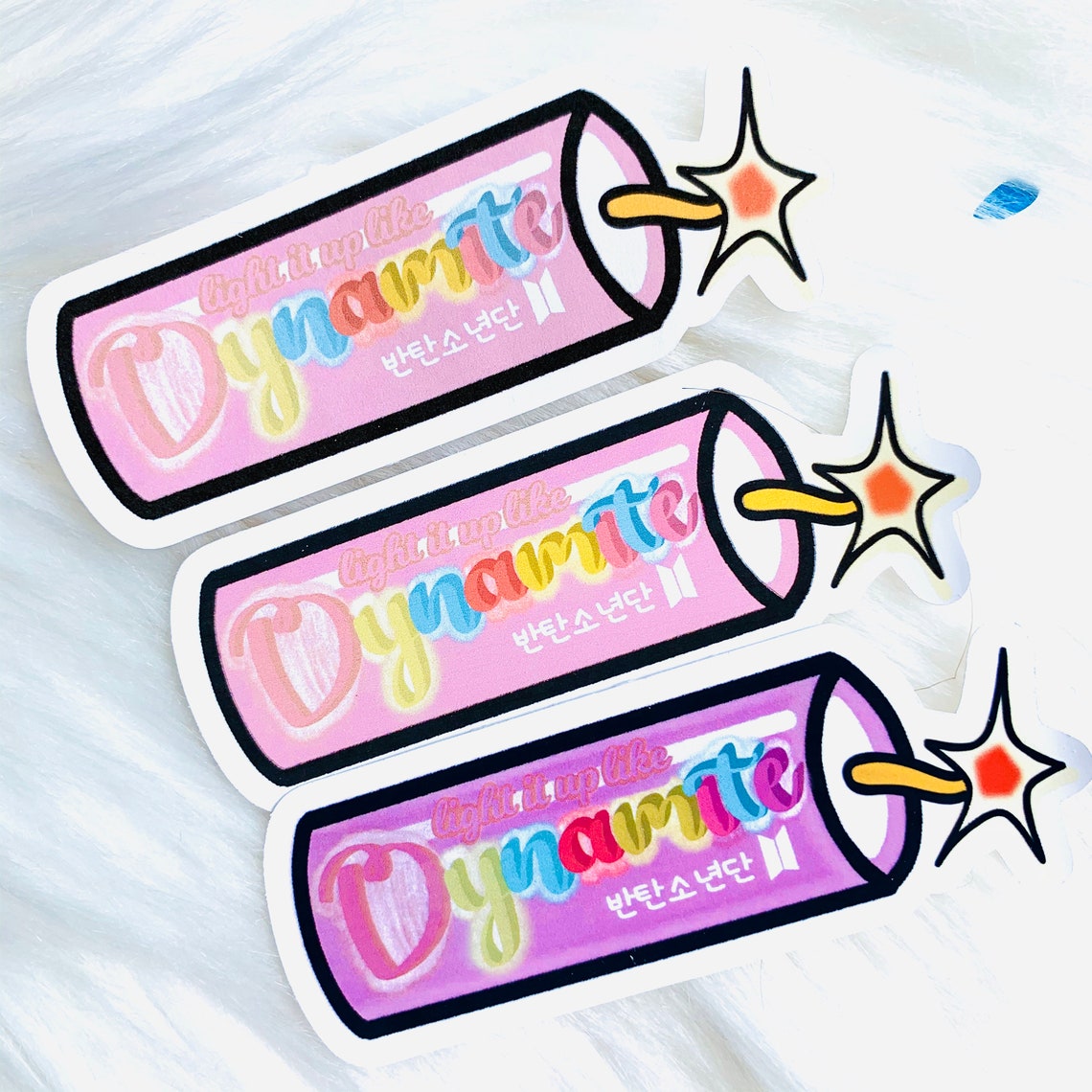 BTS Dynamite Light It up Like Dynamite Sticker Decal Etsy
