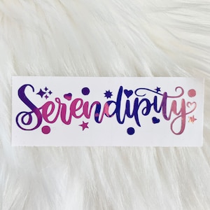 Sticker vinyle holographique sérendipité avec poignées - Stickers calligraphie Kpop pour ordinateur portable - BTS Army Bomb - BTS Jimin chanson solo