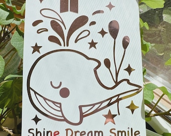 Mikrokosmos Shine Dream Smile | Kpop Holographic Decal | Laptop Decal | Window Decal | Car Decal