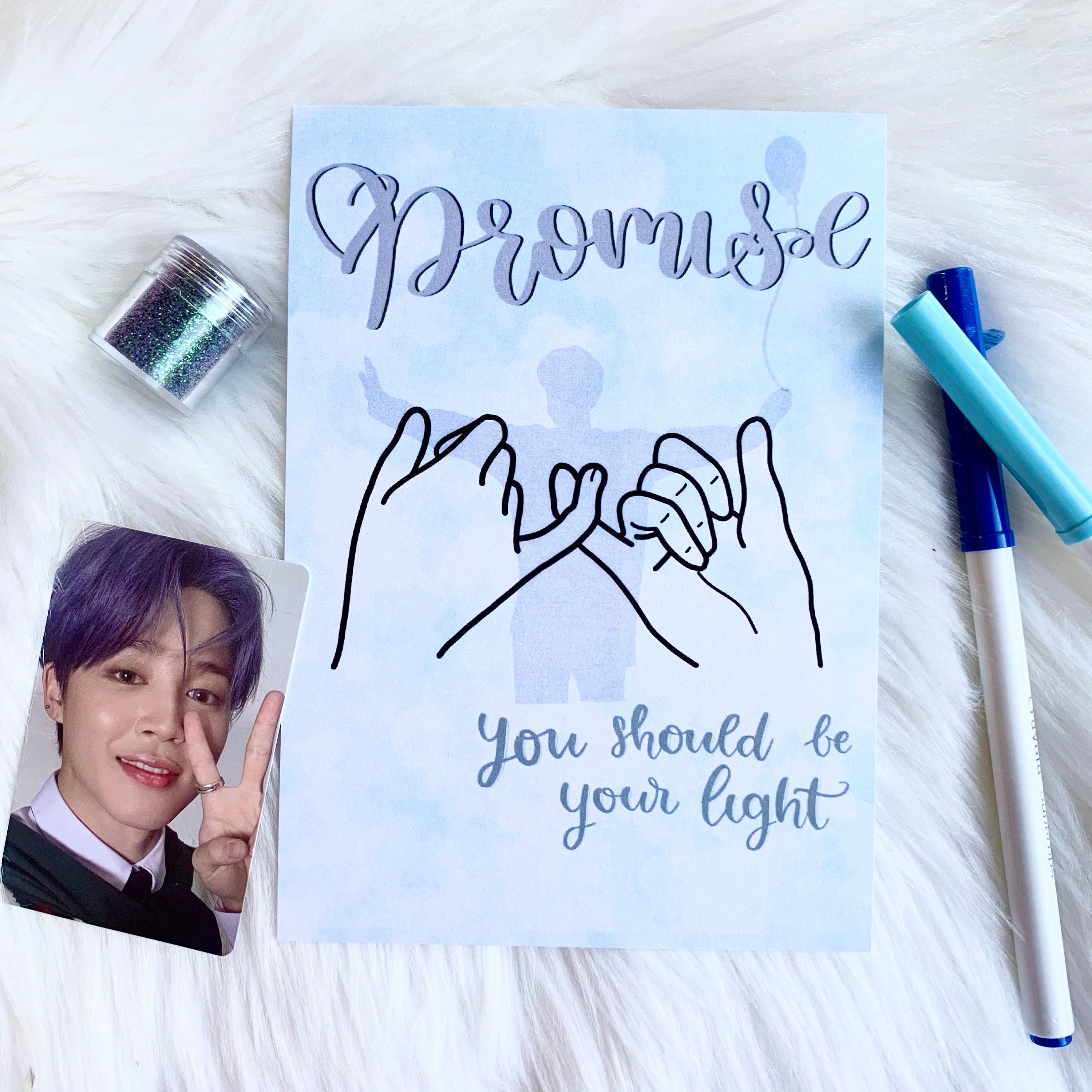 Jimin Promise Print Art | You Should Be Your Light Poster BTS