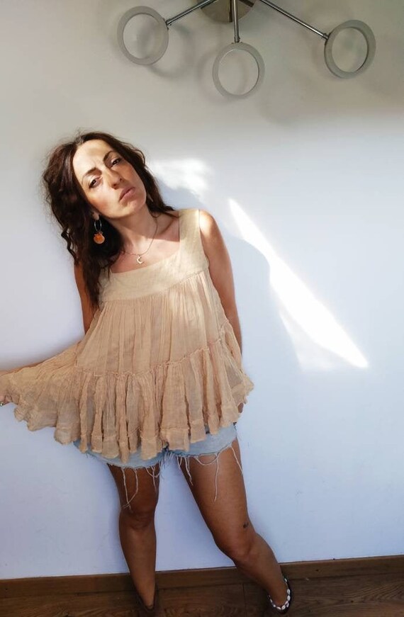 angel sheer gauze Gauze top /gauze tunic by my lad