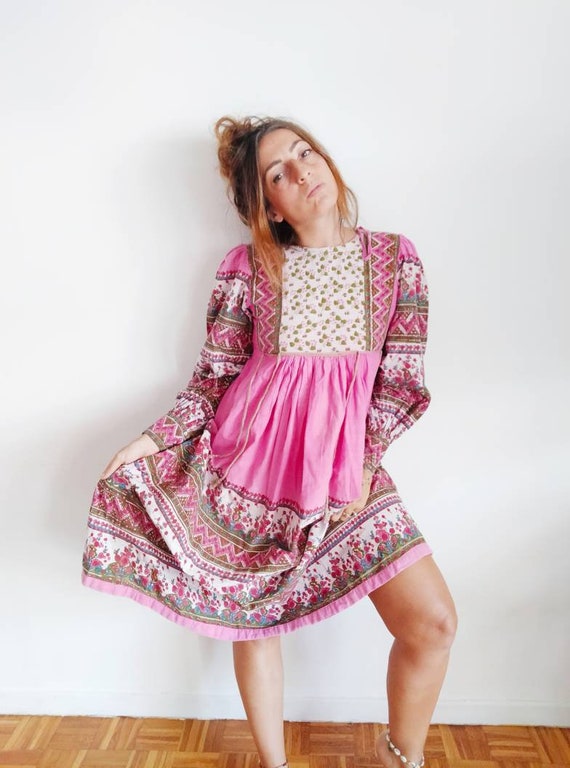 handblock print dress