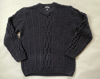 Land’s End Navy Sweater Made in USA Size Large
