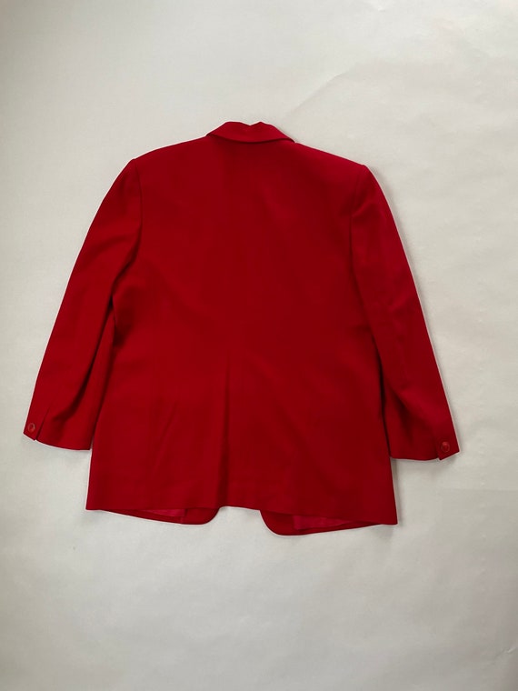 Vintage 1980’s Pendleton Red Wool Blazer Size 14 - image 7