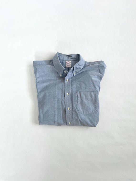 brooks brothers light blue dress shirt Brooks Brothers Mens Friday Shirt Button Down Size S Light Blue NWT Long Sleeve