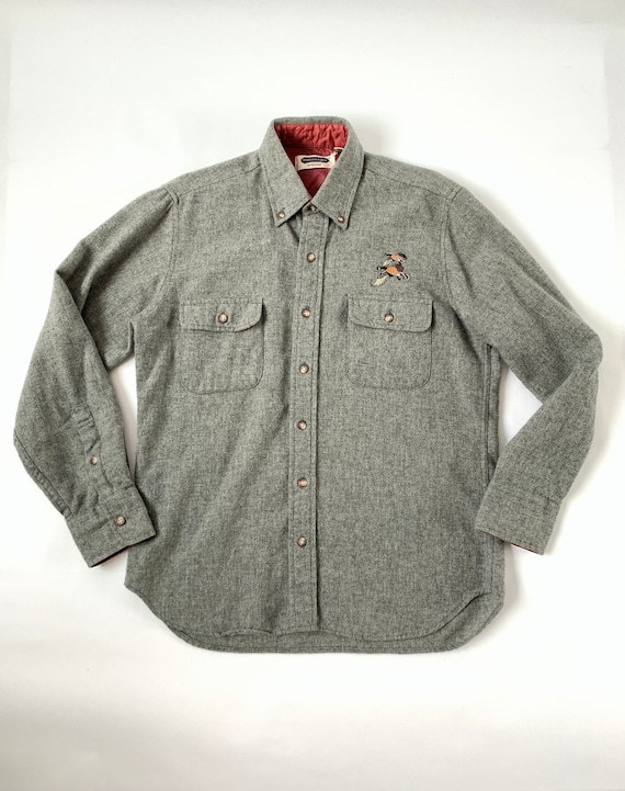 Arrow Wool Button Down Shirt Size Medium - image 1