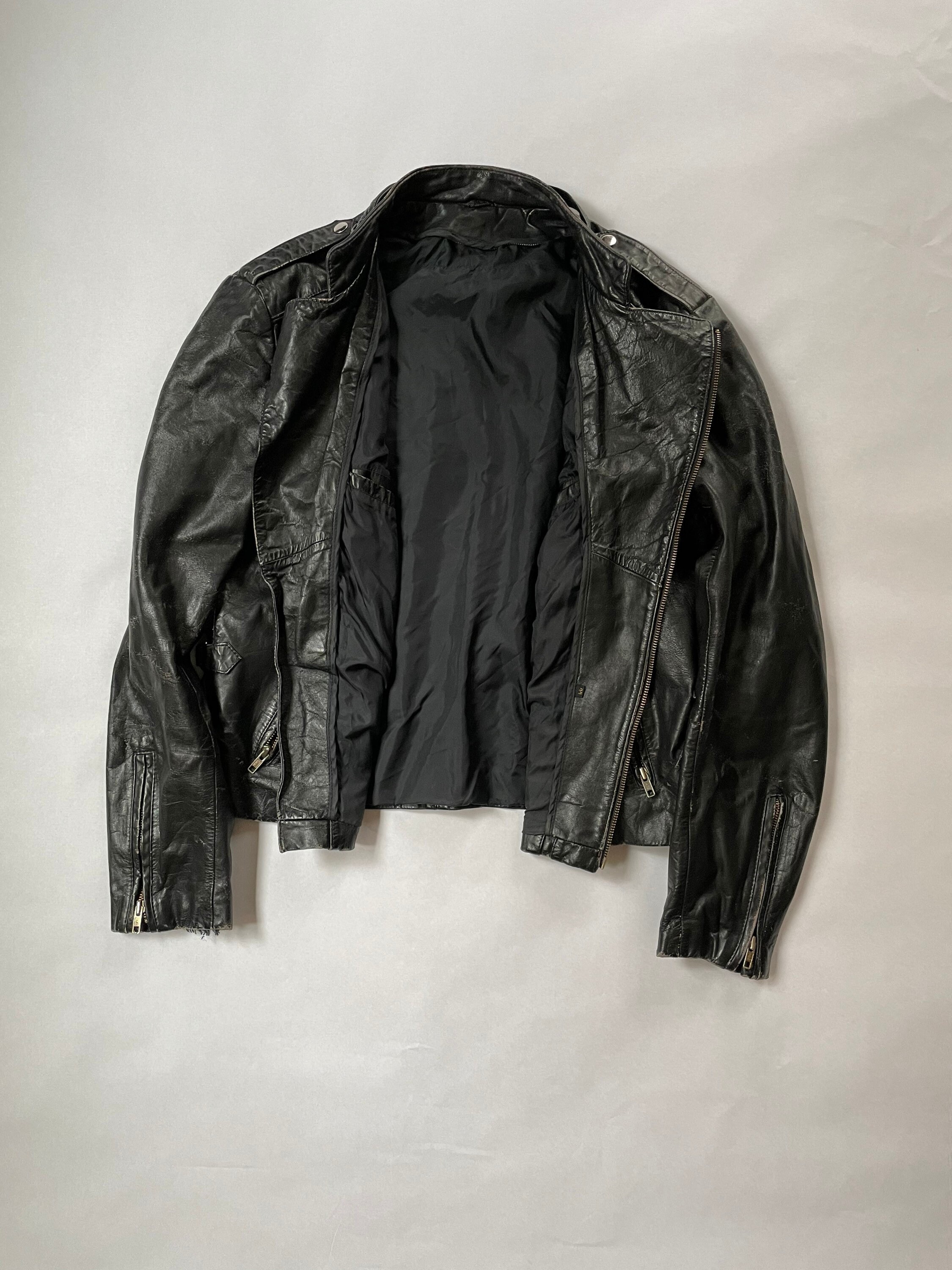 【Motorcycle Jackets】OLD ライダースJK  写真集 Vintage Kawasaki ZX Rider green motorcycle jacket Authentic