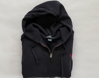 Vintage POLO RL Ralph Lauren Red Zip up Hoody Man, Woman, Teen