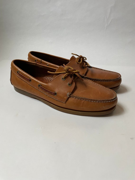 1990’s St. John’s Bay Leather Moc Toe Slip On Loafers Size 9 1/2