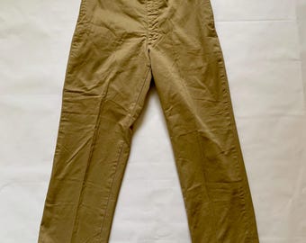 Vintage 60's Army Military Khakis Chinos Zip Fly Trousers Pants Sz