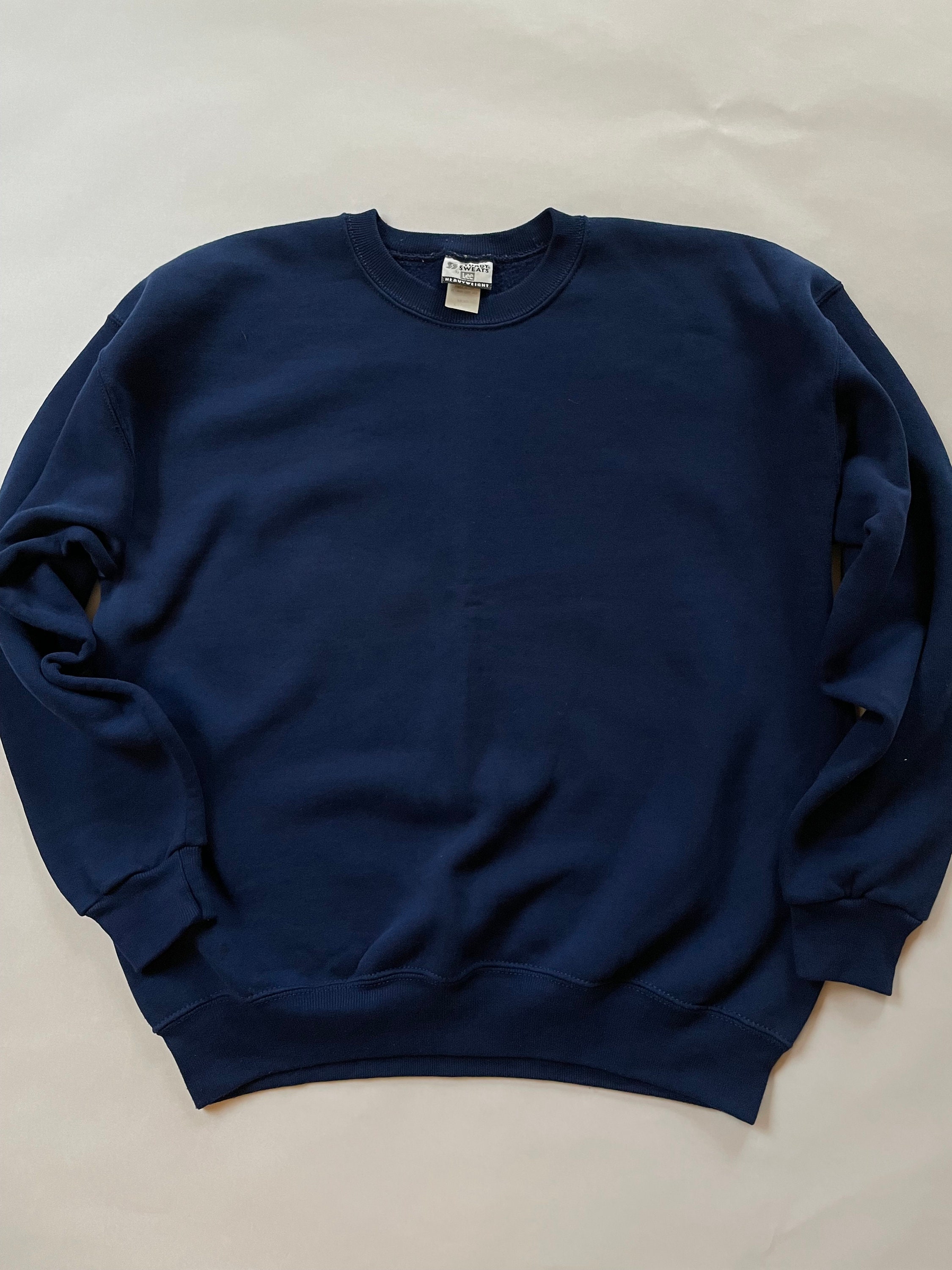1990s XL Lee Sturdy Sweats Navy Blue Crewneck Sweatshirt Made in USA - Etsy