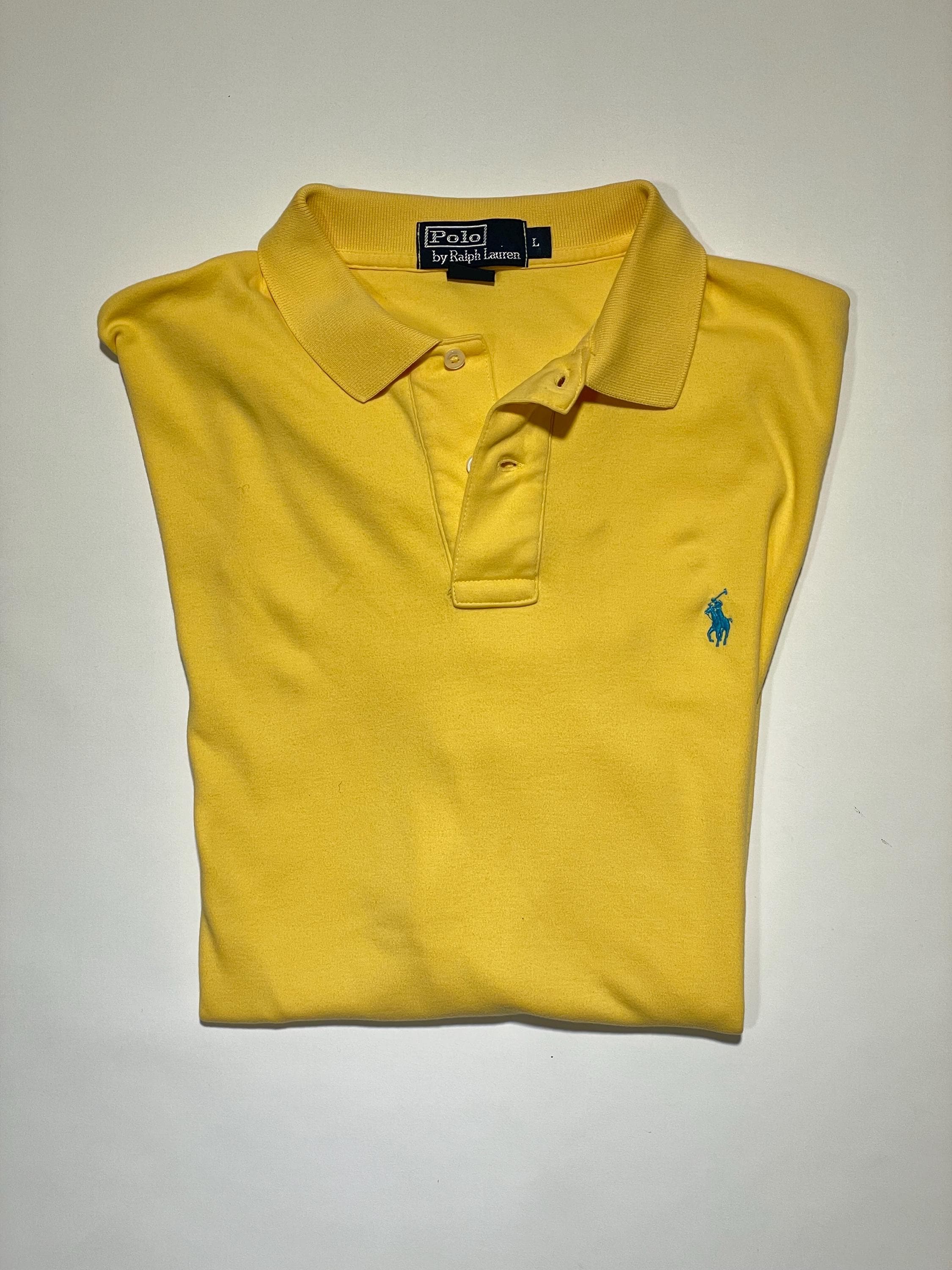 Large Polo Ralph Lauren Yellow Polo Shirt - Etsy