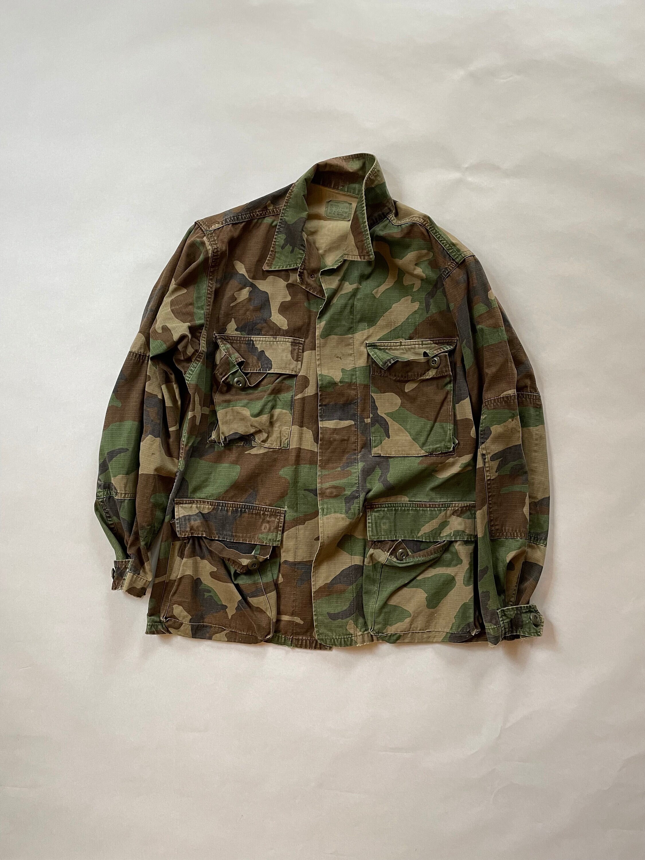 1980's Small US Army Woodland Camouflage Combat Coat - Etsy
