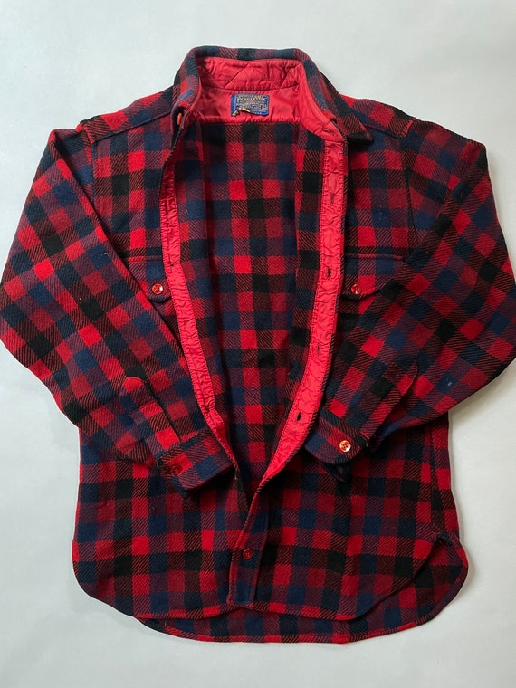 1970’s Medium Pendleton Wool Plaid Button Down Sh… - image 6