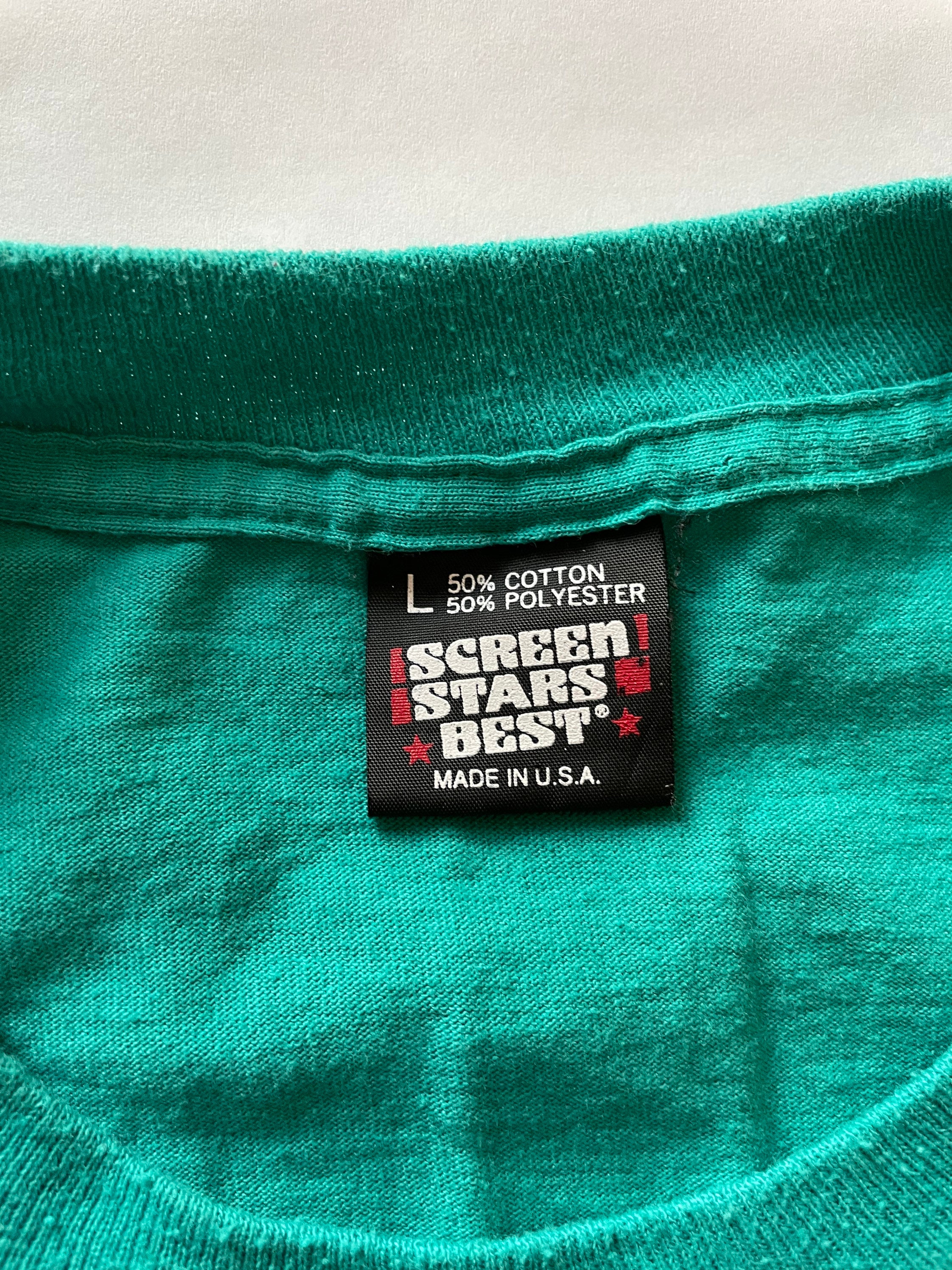 Vintage Aitkin Minnesota T-shirt: 80s Teal Green Screen