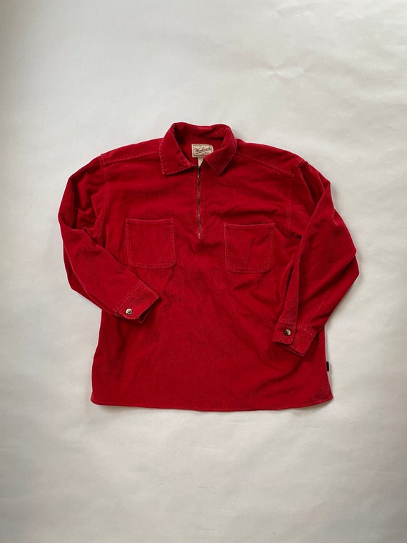 1990’s Large Women’s Woolrich Red Half-Zip Sweater
