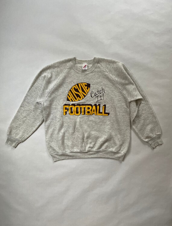 1990’s Medium Jerzees Huskie Football Heather Grey