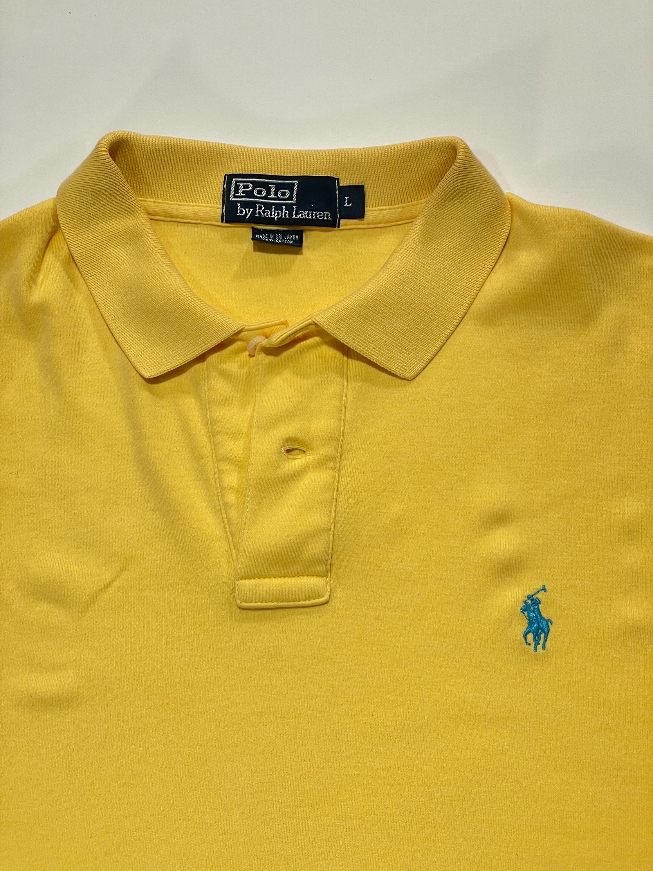 Large Polo Ralph Lauren Yellow Polo Shirt - Etsy