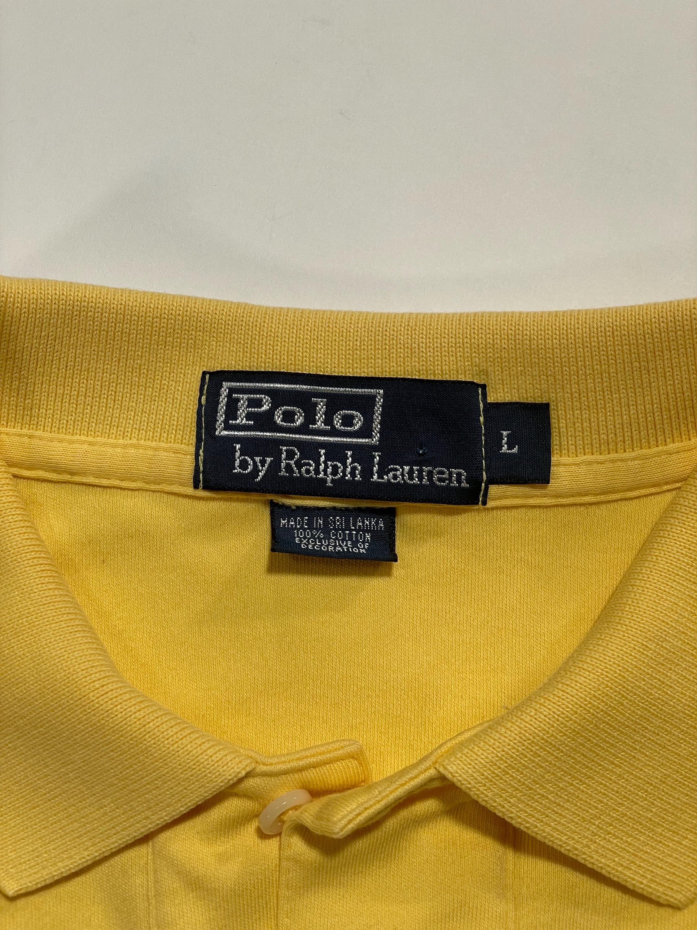 Large Polo Ralph Lauren Yellow Polo Shirt - Etsy