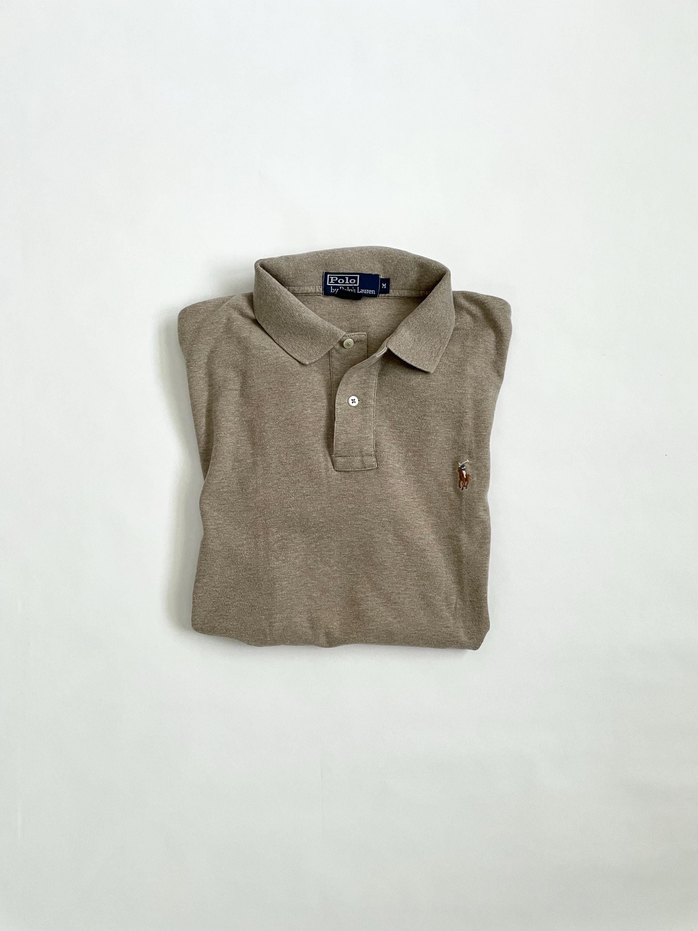Polo by Ralph Lauren Light Brown Cotton Polo Shirt Men's Medium - Etsy