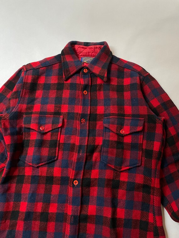 1970’s Medium Pendleton Wool Plaid Button Down Sh… - image 3