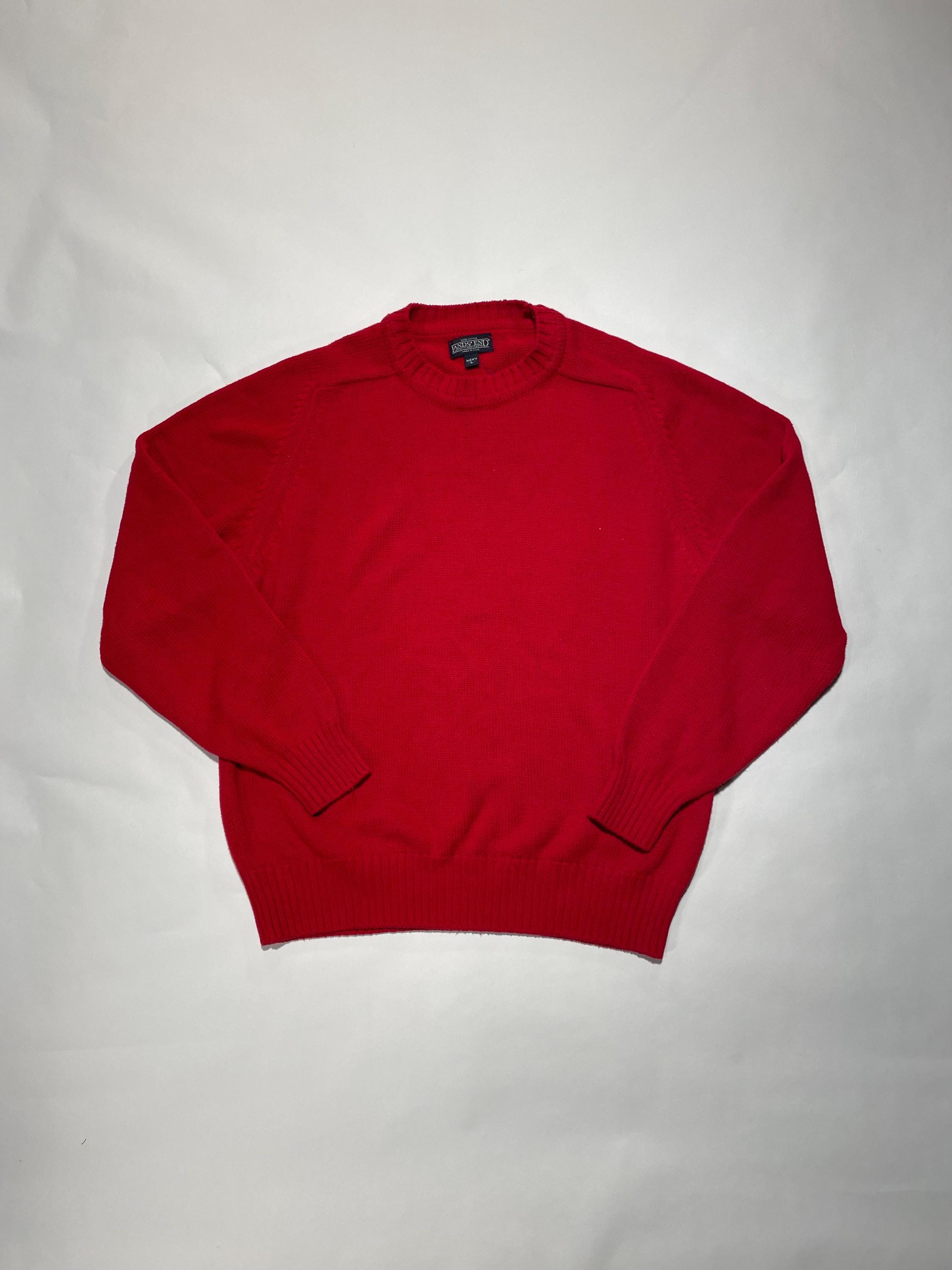 Vintage Lands End Cotton Sweater - Etsy