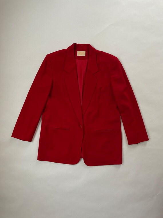 Vintage 1980’s Pendleton Red Wool Blazer Size 14