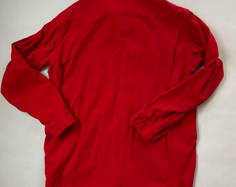 Vintage 1960's Pilgrim Sears Roebuck Sanforized Button Down Red