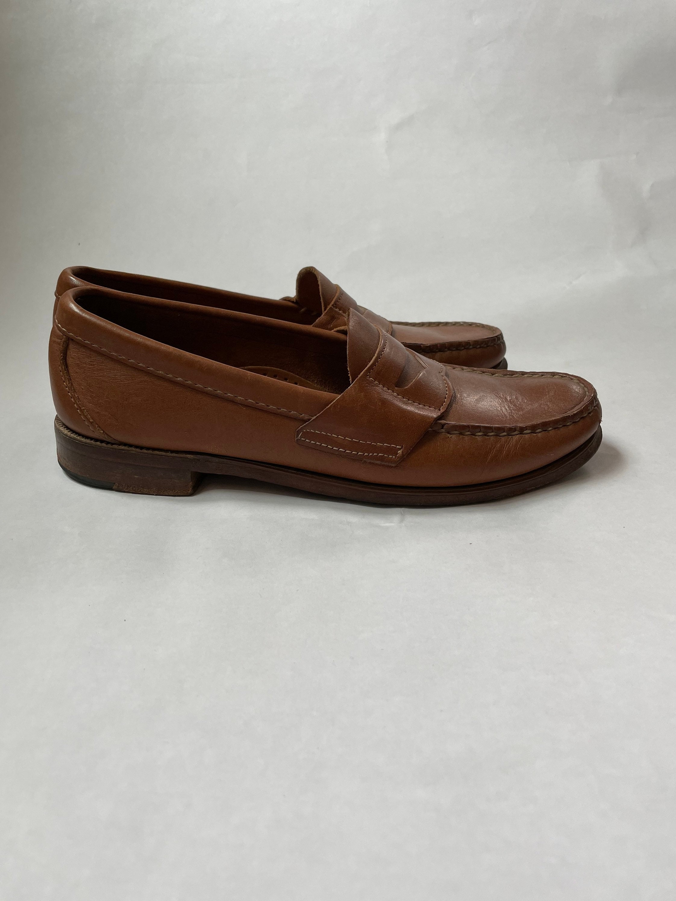 LL Bean Leather Loafers Made in USA Size