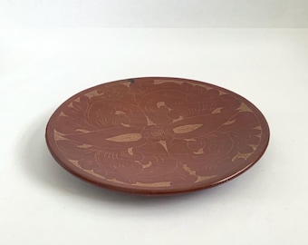 Vintage Jamaican Terracotta Decorative Plate