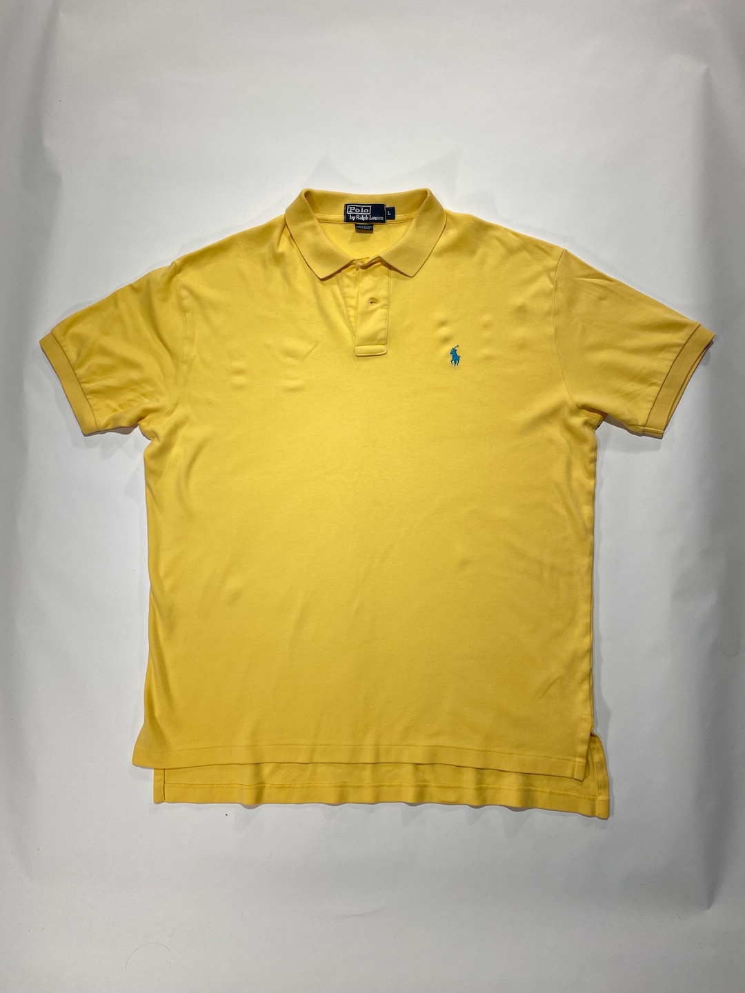Large Polo Ralph Lauren Yellow Polo Shirt - Etsy