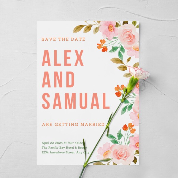 Printable Wedding Save-the-Date