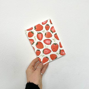 Cartão de sementes plantáveis - Cumprimentos semeados A6 - Design de fruta de morango ecológico - Semente de flores silvestres, presente de boa sorte Alternativa sustentável