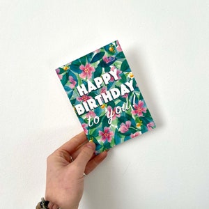 Carte d’anniversaire de graine plantable - Cadeau de vœux de fleurs pour elle A6 - Design floral écologique - Fleur sauvage, cadeau durable