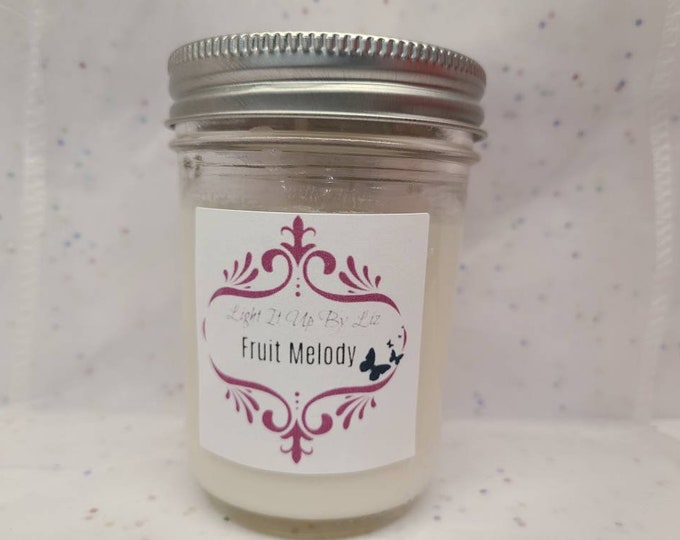 Fruit Melody |Scented Soy Candle | Hand Made | 100% Soy Wax | Hand Poured | Vegan Candle
