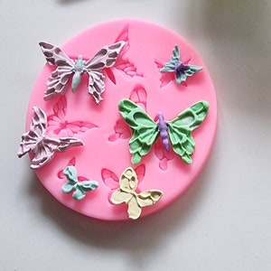  2 pcs Butterfly Silicone Molds,Mini Butterfly Fondant Chocolate  Baking Mold Tool for Cake Decorating Polymer Clay, Wax, DIY Sugar Crafts :  Arts, Crafts & Sewing