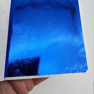10 PCS Metal Foil , Blue Metal Leaf Sheets , 10 PCS, Colored Metallic Foil Leaf ,Polymer Clay Art , Resin  Art, Nail Art .