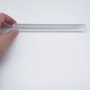 Rolling Pin / Roller Pin Small 19.5cm X 2cm Clear Acrylic Polymer